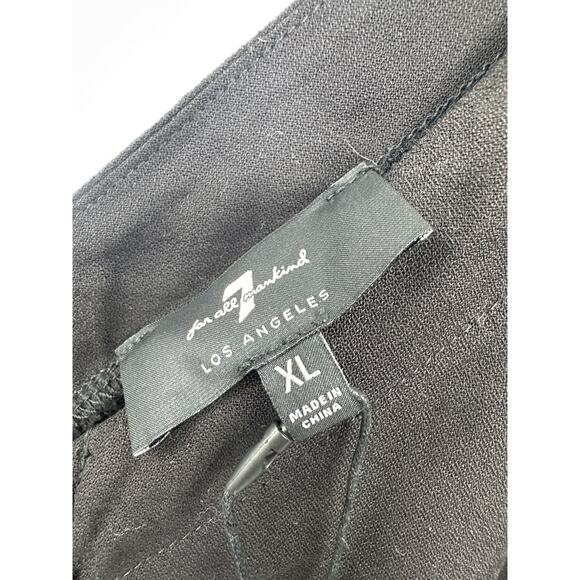 7 For All Mankind Spaghetti Strap Button Front Midi Dress in black XL NWT - Picture 4 of 7